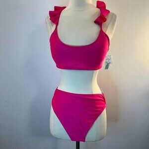 LALA Swim Women's Hot Pink 2-pc Bikini Swimsuit - Size Large - NWT